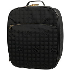 Chanel Carry Bag Case Nylon Jacquard Black